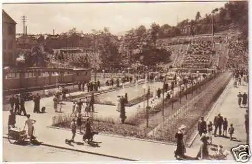 27898 Ak Aue im Erzgeb. neue Anlage: Stadtgarten 1937