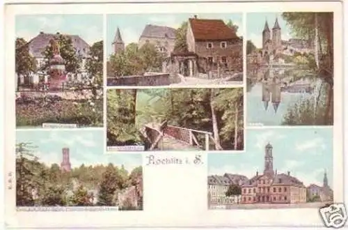 26344 Mehrbild Ak Rochlitz in Sachsen 1908