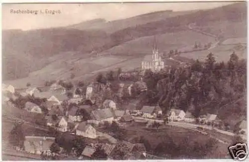 25952 Ak Rechenberg im Erzgebirge Totalansicht 1914