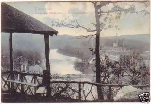 24978 Ak Mittweida Blick vom Stadtpark Zschopaubrücke