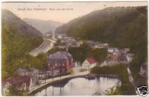 24862 Ak Gruß aus Tharandt Blick von der Ruine 1914