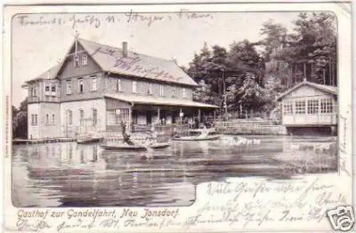 24163 Ak Neu Jonsdorf Gasthof zur Gondelfahrt 1916