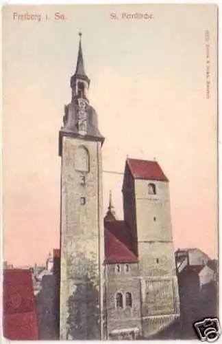 21395 Ak Freiberg in Sa. St. Petrikirche 1916