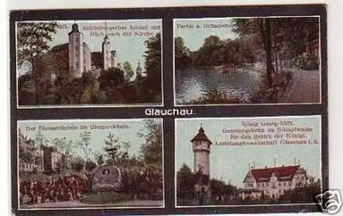 21674 Feldpost Mehrbild Ak Glauchau 1917