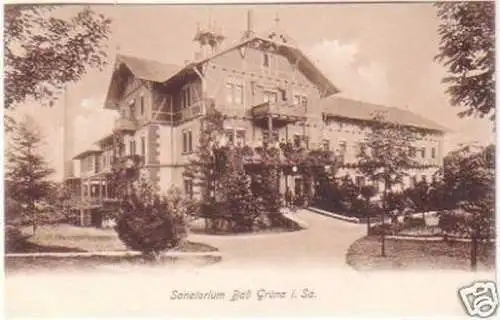 20808 Ak Sanatorium Bad Grüna i. Sa. 1909