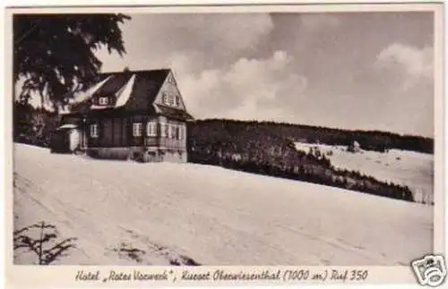 21078 Ak Oberwiesenthal Hotel "Rotes Vorwerk" um 1930