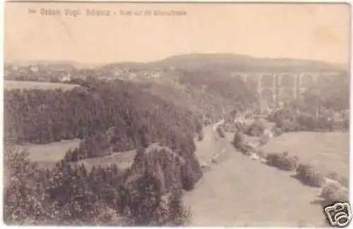 19603 Ak Jocketa Blick auf die Elstertalbrücke 1912