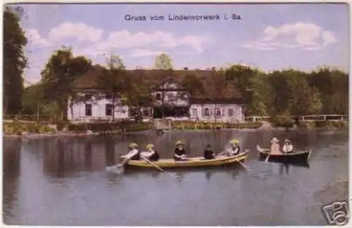 19408 Ak Gruß vom Lindenvorwerk in Sachsen 1912