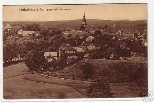 17377 Ak Königsbrück Blick vom Ehrenmal um 1920