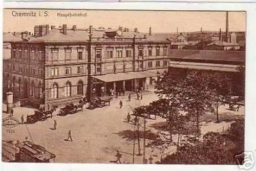 17414 Ak Chemnitz in Sachsen Hauptbahnhof 1908