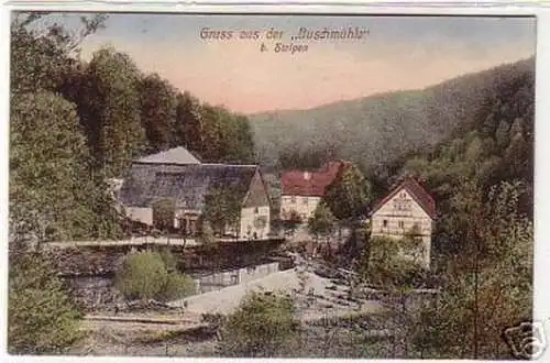 17438 Ak Gruß aus der Buschmühle bei Stolpen 1912
