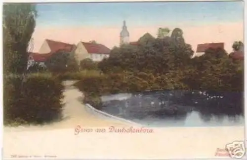 18154 Künstler Ak Gruß aus Deutschenbora um 1900