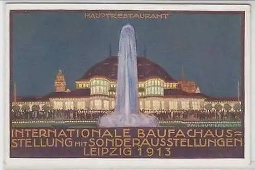 15401 Ak Leipzig Internationale Baufachausstellung 1913