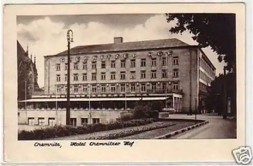 14162 Ak Chemnitz Hotel Chemnitzer Hof um 1950