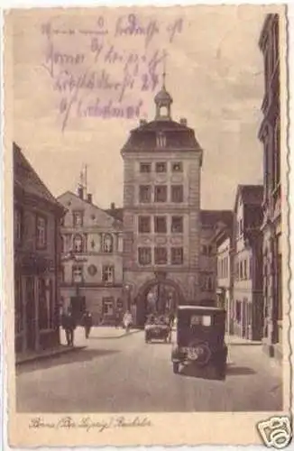 14971 Ak Borna bei Leipzig Reichstor 1937