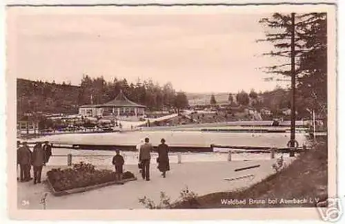 14784 Ak Waldbad Brunn bei Auerbach im Vogtland um 1940