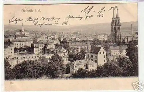 13065 Ak Oelsnitz im Vogtland Totalansicht 1908