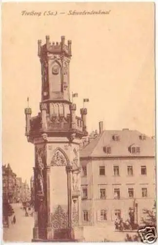 13913 Ak Freiberg Sachsen Schwedendenkmal um 1920