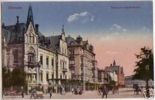 13751 Ak Chemnitz Partie am Hauptbahnhof um 1910