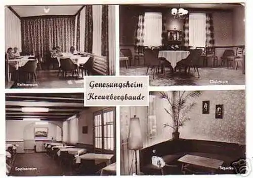 12958 Ak Jauernick-Buschbach Kreuzbergbaude um 1960