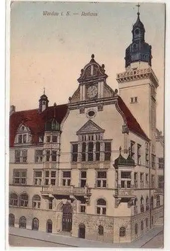 12208 Ak Werdau i.S. Rathaus 1911