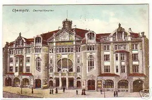 12325 Ak Chemnitz Centraltheater 1902