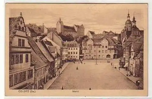 12665 Ak Colditz in Sachsen Markt um 1930