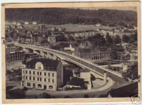 12945 Ak Aue in Sachsen Brückenneubau 1937