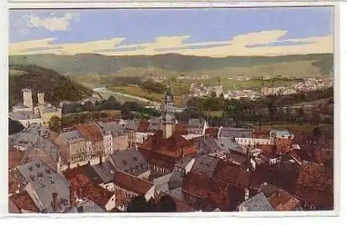 09760 Ak Waldenburg in Sa. Blick vom Kirchturm um 1910