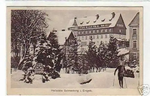 10046 Ak Heilstätte Schneeberg im Erzgebirge um 1940