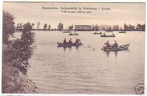 10181 Ak Bootstation Galgenteich in Altenberg um 1910