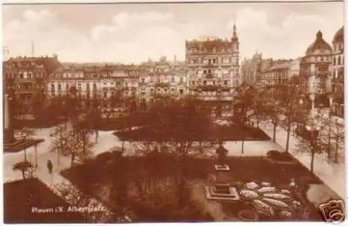 10272 Ak Plauen im Vogtland Albertplatz um 1930