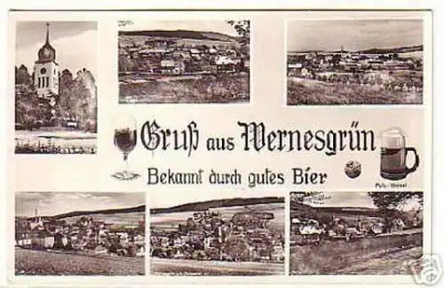 09636 Mehrbild Ak Gruß aus Wernersgrün um 1960