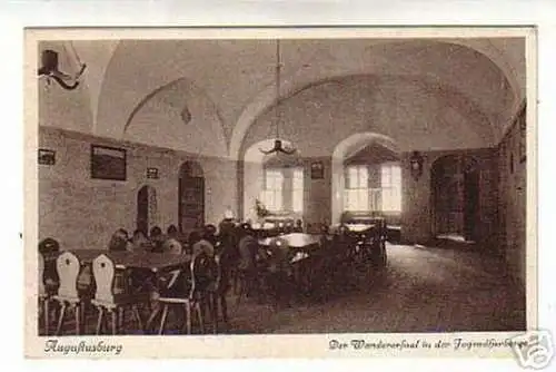 08603 Ak Augustusburg Wanderersaal in der Jugendherberg