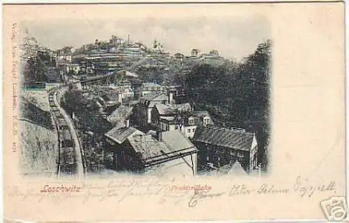 08874 Ak Loschwitz Drahtseilbahn 1900