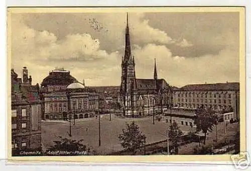 05901 Ak Chemnitz Platz im Stadtzentrum 1941