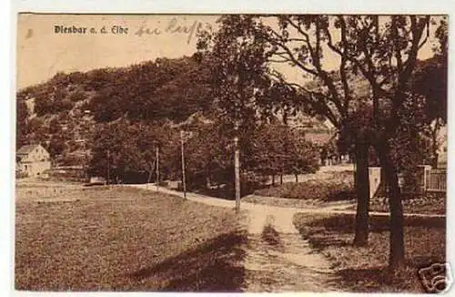 04047 Ak Diesbar an der Elbe bei Nünschritz um 1930