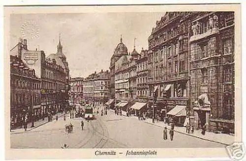 05936 Ak Chemnitz Johannisplatz um 1920