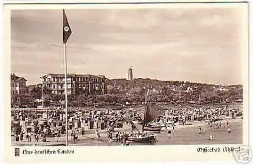 03184 Ak Ostseebad Ahlbeck Strandleben 1936