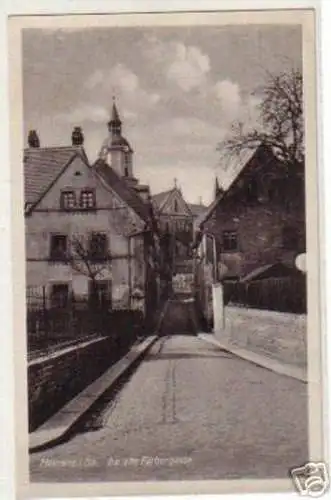 03554 Ak Meerane in Sa. die alte Färbergasse um 1930