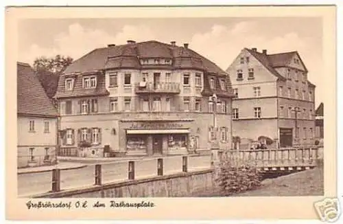 03658 Ak Großröhrsdorf O.-L. am Rathausplatz 1955