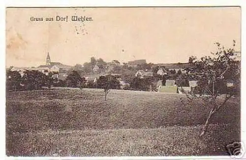 03000 Ak Gruß aus Dorf Wehlen sächs. Schweiz 1919