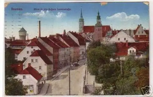 03080 Ak Bautzen Blick in die äußere Lauenstraße 1916