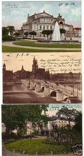 03220/3 Ak Dresden Friedrich August Brücke usw. um 1910