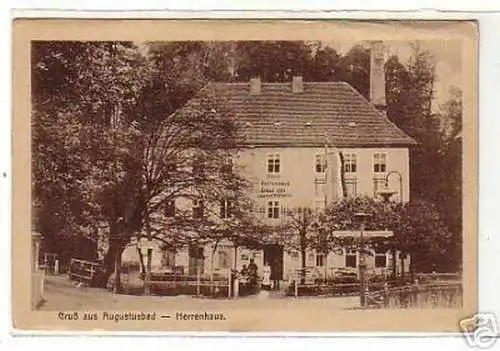 schöne Ak Gruss aus Augustusbad Herrenhaus um 1910