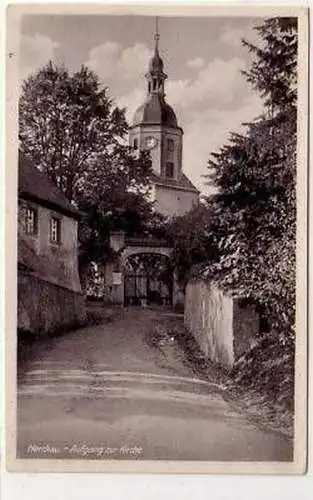 41543 Ak Nerchau Aufgang zur Kirche um 1940