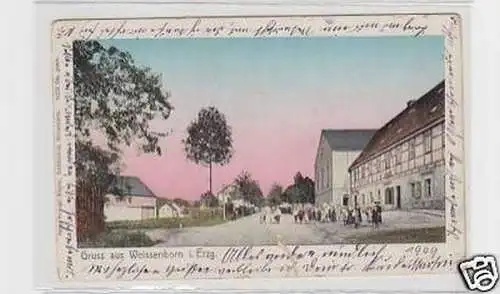 01037 Ak Gruß aus Weissenborn im Erzgebirge 1909