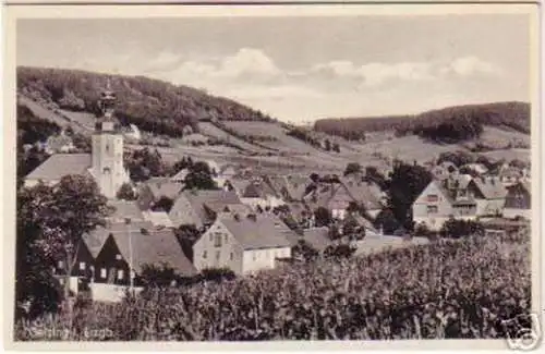 16989 Ak Geising im Erzgebirge Totalansicht 1937