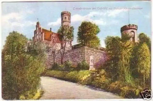 28179 Ak Görlitz mit Theodor Körner Denkmal um 1910