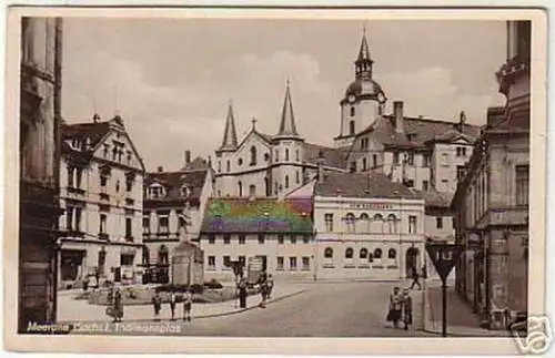 15194 Ak Meerane (Sachsen) Thälmannplatz 1955